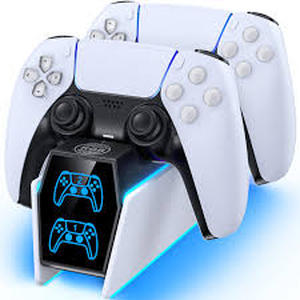lot 12347 image: PS5 Controller Charging Station with LED Indicator