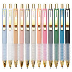 lot 12396 image: Linbsunne Ballpoint Pens Set 12-Piece Pastel Collection with Gold Accents