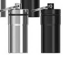 lot 16008 image: Black And Silver Ear Plugs Holder