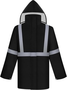 lot 16020 image: Work Jacket Rain Gear - BlackGrey XL Waterproof Jacket, Stock image is an approximate