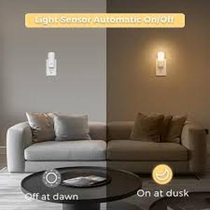 lot 16488 image: Lohas LED Night Light 2-Pack with Dusk to Dawn Sensor