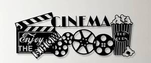 lot 2484 image: Movie Theater Cinema Metal Wall Art Sign
