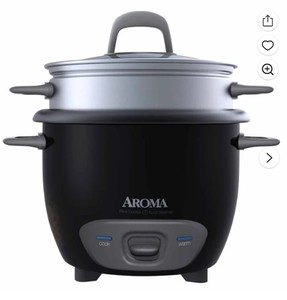 lot 1779 image: Aroma Rice & Grain Cooker 6-Cup (1.5 Quarts) Model ARC