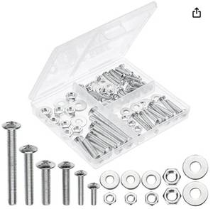 lot 2088 image: Mr. Pen- Bolts, Nuts, and Washer Assortment Kit, 113 pcs, Assorted Nuts and Bolts, Washer Kit