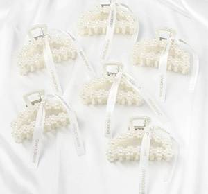 lot 2096 image: Pearl Decorated Wedding Hair Clips with Bride and Bridesmaid Labels