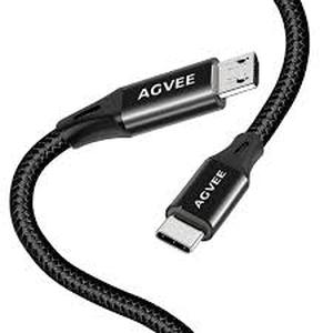 lot 6295 image: AGVEE USB Type-C Charging Cables with Braided Nylon
