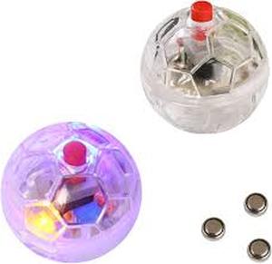 lot 6311 image: Ball Flash Cat Toy - Motion Activated Light-Up Rolling Ball - 10 Second Flash 4 Pack
