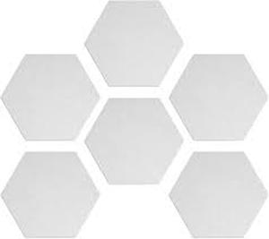 lot 6312 image: Hexagonal Whiteboard Tiles with Push Pins Set