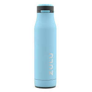 lot 6315 image: Zulu Insulated Water Bottle - Teal Blue with Black Lid
