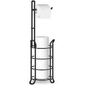 lot 7907 image: TomCare Freestanding Toilet Paper Holder Storage Stand