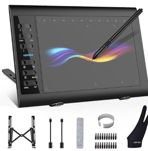 lot 5300 image: XOPPOX Graphic Tablet Battery-free Pen Tablet Model VIN1060Plus