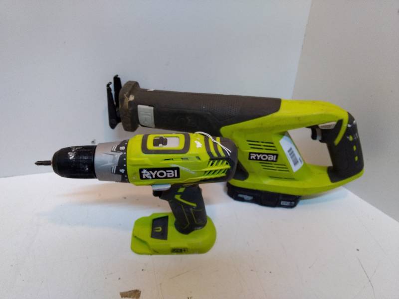 lot 640 image: Ryobi 18V drillsaw set