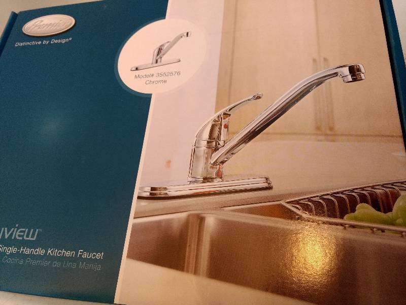 lot 671 image: Premier BayView Single-Handle Kitchen Faucet