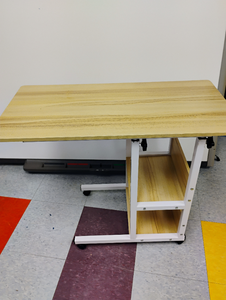 lot 1252 image: Mobile Computer Desk with Storage Shelves. 25 x 32 x 16