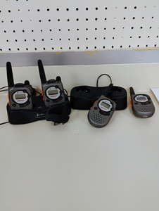 lot 1255 image: Cobra MicroTalk Two-Way Radio Set with Desktop Chargers