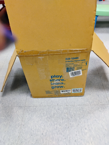lot 933 image: 2 Station square table with bins. Still in box. Box is open