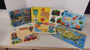 lot 1034 image: 7 Learning Puzzles Sets ( Playskool, Mellissa&Doug, T.S Shute)