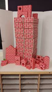lot 1057 image: 20 Cardboard Brick Block Set, Set of Foam Building Brick Blocks