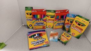 lot 1072 image: Markers, Colored Pencil, Crayons, Sharpener