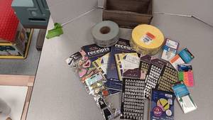 lot 1083 image: 2 Receipt Books, All Sorts of Stickers, 2rl Tickets