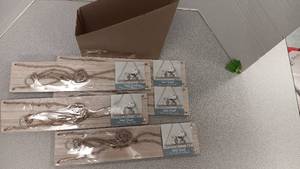 lot 1224 image: 5 New 3x15 Wood Shelf w Rope