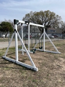 lot 901 image: Adventure World Playsets outdoor swing set (will need to bring the appropriate tools to disassemble)