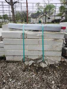 lot 10978 image: Concrete Wall Blocks with Aluminum Trim