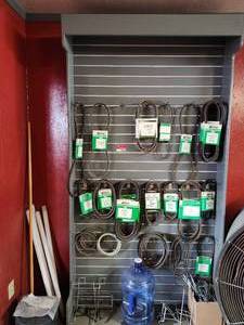 lot 19860 image: Huge Lot Of MTD Genuine Factory Parts Belt Collection 954-04118, Shelves and More