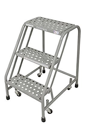 lot 125 image: Cotterman 1003N1820A6E10B3C1P1 All Welded Ready To Use Rolling Steel Safety Ladder