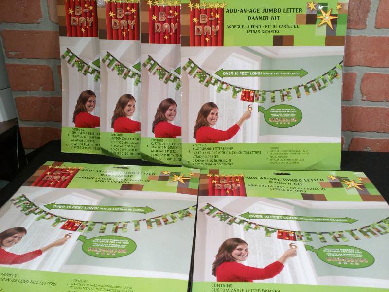 lot 173 image: Amscan TNT Party Happy Birthday Customizable Add An Age Banner