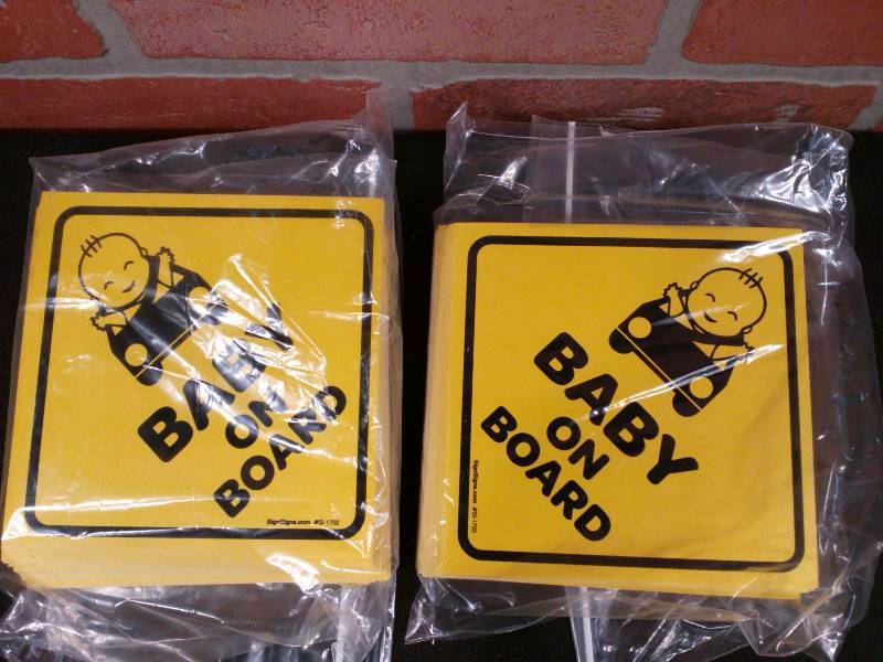 lot 213 image: Baby On Board Stickers