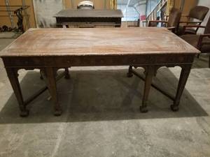 lot 12253 image: Louis XVI Style Carved Library Table