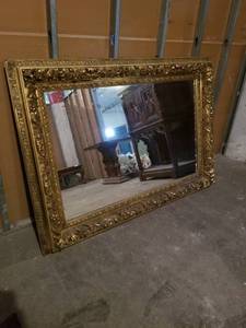 lot 12256 image: 19th Century English Baroque Gilt Floral Wall Mirror