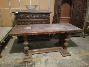 lot 12261 image: Antique Library Table