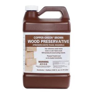 lot 12392 image: 1 gal Green Products 33001 Copper-Green Brown Wood Preservative