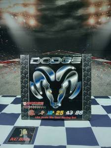 lot 37206 image: Dodge Motorsports 164 scale die-cast racing set. Brand Dodge Motorsports. Cars included Features race cars with numbers 1, 18, 25, 43, and 86. Collectible Marketed as an Amat Collectible, suggesting it is intended for collectors.
