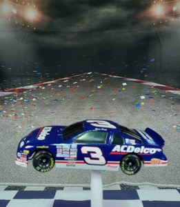 lot 37249 image: Steve Park Race Car, Nascar Diecast 124, Cab of car is a piggy bank, access bank with small key underneath car