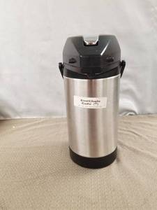 lot 12561 image: Fetco D063 3 45 Liter Lever Action Airpot, Stainless Steel Liner