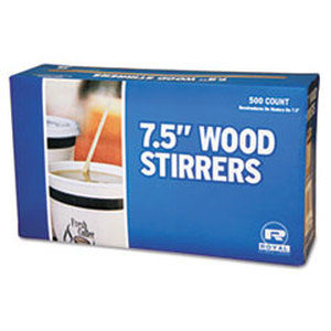 lot 12567 image: (5) Royal 7.5 Wood Coffee Beverage Stirrers Package of 500 - Retail $76.84