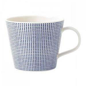 lot 12581 image: (2) Royal Doulton 1815 Pacific Mug 13.5 fl oz Blue Dots Porcelain