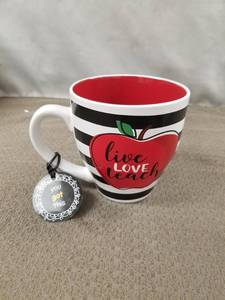 lot 12583 image: LIVE LOVE TEACH COFFEE MUG