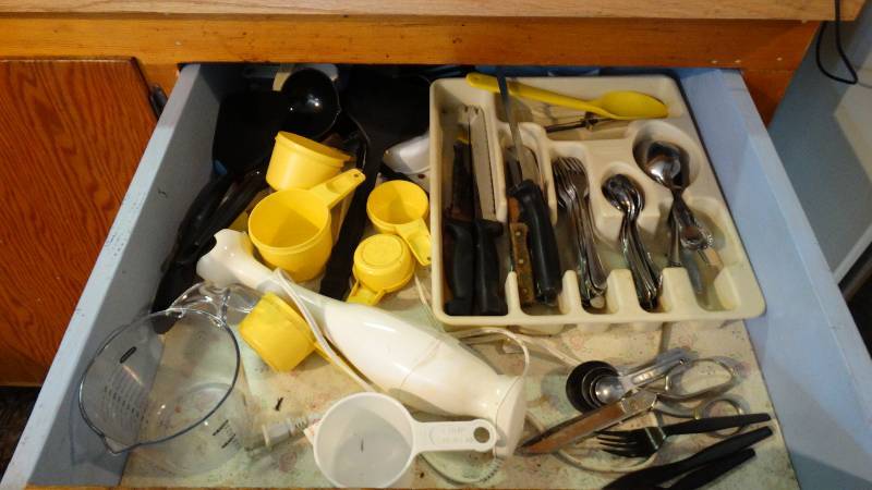 lot 1716 image: Contents of drawer and cabinet