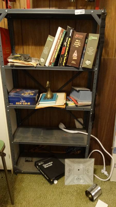 lot 1789 image: Shelf with contents.