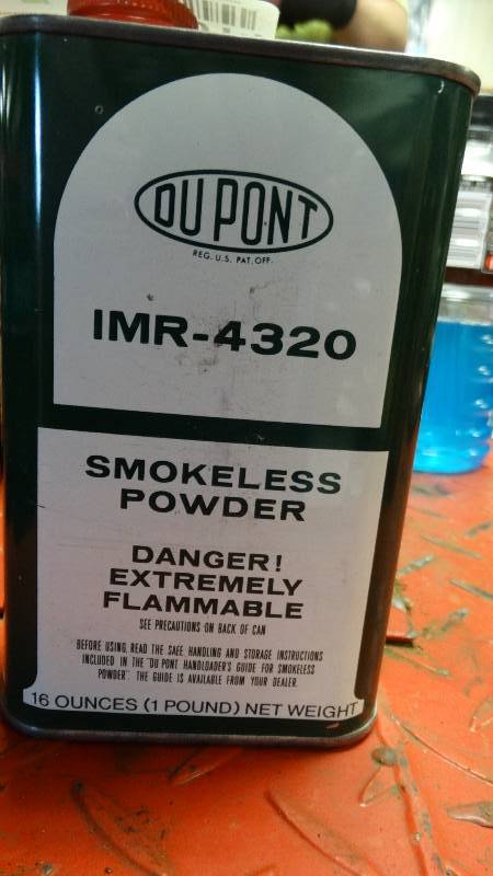 lot 5014 image: Partial, OU PONT IMR-4320 smokeless powder.