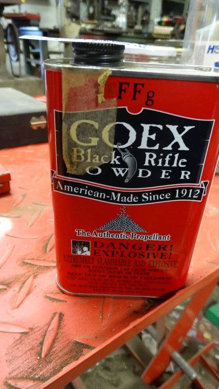 lot 5018 image: Partial, Goex black rifle powder.