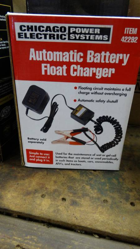 lot 5019 image: Chicago electric, Automatic battery float charger.