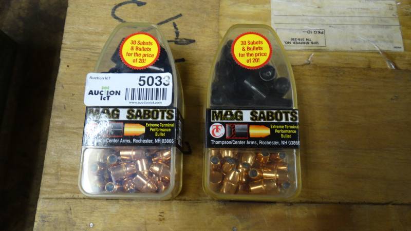 lot 5033 image: 2- Mag sabots muzzle loading. .50 cal.
