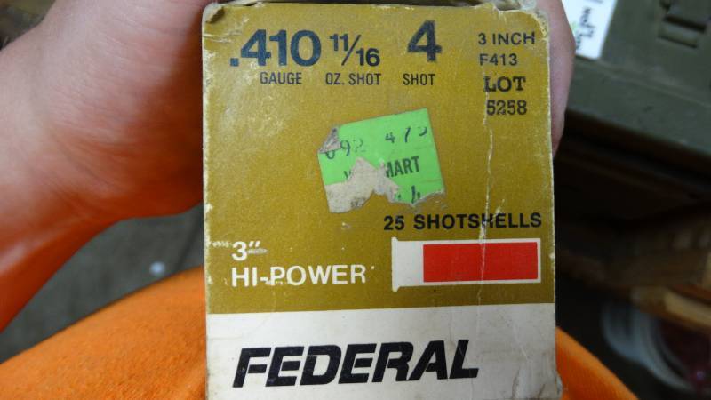 lot 5042 image: Lot of various 410 Guage shot gun shells.