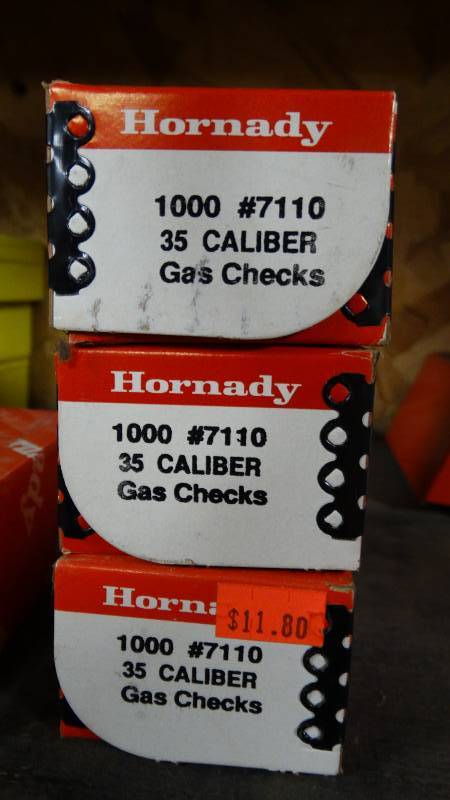 lot 5072 image: Lot of 3 boxes of Hornady .35 cal. bullet tips