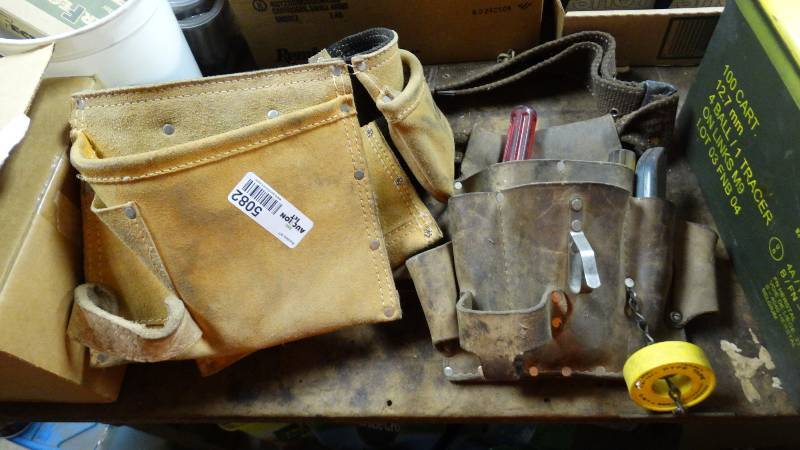 lot 5082 image: 2- Work belts with contents.